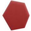 murando - Testiera Letto Imbottita - Esagono Velluto Qualità - Antimacchia - 30x26 cm 1 Pezzo - Pannelli Decorativi per Pareti - Cuscini Testata Letto - Pannelli Imbottiti per Camera da Letto - Rosso