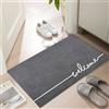LYGLIGH Welcome Mat - Zerbino per interni, ultra sottile, 0,6 cm, per ingresso interno, retro in gomma antiscivolo, lavabile, resistente allo sbiadimento, assorbente, cattura sporco a basso profilo