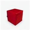 Jeflex Cubo rosso da 40 x 40 x 40 cm, in ecopelle di alta qualità, prodotto in Germania, cubo fitness con cubo in schiuma all'interno per comfort di seduta e stabilità dimensionale, cuscino da