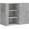 vidaXL Armadietto a Muro Grigio Cemento 75x35x60 cm in Truciolato, armadietto a parete, mobile a muro, mobile pensile, mobile a parete