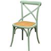 Biscottini Sedie sala da pranzo legno massello 86x42x46 cm - Sedia cucina e soggiorno in rattan - Sedie in legno da esterno e interno - Sedie verdi