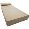 Odolplusz, materasso pieghevole con cuscino, materasso pieghevole, materasso per ospiti, materasso da viaggio (beige)