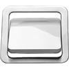 LYXXW Cestino Quadrato Mobile da Cucina Cestino A Scomparsa Coperchio Del Bidone Ribaltabile In Acciaio Inox, Pattumiera da Tavolo Cestino In Metallo Resistente Per La Casa,22.8cm