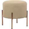 Brigros WeHome - Pouf Poggiapiedi In Tessuto, Pouf Sgabello Per Arredo Casa, Sgabelli Cucina, Soggiorno, Camera Da Letto, Ufficio, Poggiapiedi Da Scrivania, Vari Modelli e Colori (Rotondo, Beige)