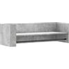 vidaXL Scaffale a Muro Grigio Cemento 100x35x30,5 cm Legno Multistrato, mensola a cubo da parete, scaffale a parete, scaffale pensile, scaffale a muro