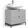 Livinity Mobile sottolavabo per bagno Aterno, Grigio, 70 x 63 cm