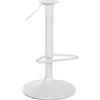 CLP Base di Ricambio per Sgabello, Telaio Sgabello con interasse 10x10 cm, Struttura in Metallo Regolabile in Altezza con poggiapiedi, Colore:Bianco