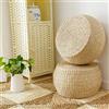 WONS Poggiapiedi Pouf Presidenza Del Rattan Paglia Pouf Lavorate a Mano Intrecciate Poggiapiedi decorazione di arte