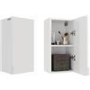 PLATAN ROOM Armadietto da bagno pensile, con chiusura ammortizzata Soft-Close, 60 x 30 x 25 (altezza x larghezza x profondità), colore bianco opaco e bianco opaco