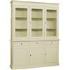Vicentini arreda CREDENZA CRISTALLIERA IN LEGNO 3 ANTE MOD MARTINI SHABBY CHIC AVORIO