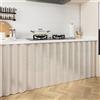 BLUEZY Tende Cucina, Breve Finestra Tenda, Tendina sotto Lavello Cucina, Tende per Mensole, Tende per Mobili con Binari di Scorrimento Autoadesivi per dell'Armadio Antipolvere A19,W90*H70cm