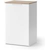Vicco Credenza Wido, Bianco, 50 x 80 cm con ripiano, per la conservazione e l'organizzazione salvaspazio