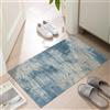 LYGLIGH Zerbino ultra sottile per interni e ingresso, spessore 0,6 cm, con retro in gomma antiscivolo, lavabile, resistente allo sbiadimento, assorbente, cattura sporco a basso profilo, 76 x 43 cm