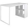 SAMIRA Scrivania per ufficio, scrivania con libreria colore bianco mod. Clio