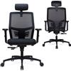 ErgoOtto Venezia Sedia Ufficio per Persone Alte, Sedia Scrivania con Schienale Regolabile in Altezza, Supporto Lombare Ergonomico e Poggiatesta Regolabile, Made in Italy