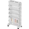 Generic Carrello A Rotolamento A Più Livelli - Organizzatore Di Librerie Mobili A 5 Livelli Con Ruote | Scaffali Rimovibili Di Grande Capacità Per Classe, Biblioteca Scolastica, Ufficio A Casa, Forniture D'ar