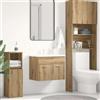 JHQHSM Mobile sottolavabo in rovere Artisan, 60 x 38,5 x 46 cm, con spazio in legno, resistente all'umidità e durevole, maniglie ergonomiche, design elegante e semplice