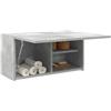 Homgoday - Armadietto da bagno a parete, per bagno, sospeso, armadio a muro, pensile, armadietto medico, armadietto da bagno, montaggio a parete, mensola, colore cemento grigio, 60 x 25 x 30 cm, in