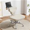 Newtral FX-FP Sedia da Ufficio senza Braccioli, Sedia Trucco, Poltrona Scrivania Girevole con Rotelle, Regolabile Altezza, Oscillazione 90-105°, Office Chair Camera da Letto (FREEDOM-X-FP, Beige)