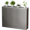 KAFHGEIN Copritermosifoni Moderni in Legno, Copri Termosifone con Mensola Termosifone Rimovibile, Copricaldaia per Esterni(31.5x35.4x9.8)