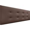 DHOME Testata in Similpelle o Tessuto AQUALINE Pro con 2 file di bottoni Testata imbottita Letto di lusso (Similpelle Cioccolato, 150x50cm (Letti 150/160))