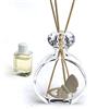 DLM Bomboniere DLM-32000 (Kit 6 Pezzi) Profumatore in Cristallo con Farfalla Cuoricino Butterfly Nozze Battesimo Comunione in Resina Diffusore per Ambienti Profumo bomboniera