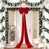 Generico Puntale Extra Large per Albero di Natale, Fiocchi giganti in Velluto con Lunghe Stelle filanti, Decorazione da Parete con per la casa, Compleanno, Matrimonio, Laurea, Natale