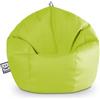 Happers Pouf Bambini Poltrona Morbida a Sacco per Sedersi con Imbottitura Puff per Gioco Relax Lettura Puffo Interno Ecopelle Quotidiano di lunga Durata Verde