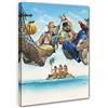 Terence Hill Bud Spencer, tela con due ASSE trumpfen, 60 x 80 cm, Renato Casaro Edition (60 x 80 cm)