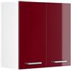 Vicco Pensile da cucina R-Line, Rosso lucido, 60 cm, per la libera combinazione all'interno di sistemi cucina modulari