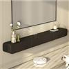 FPIGSHS Mobile tv Sospeso legno massiccio moderno Mobile TV a Parete soggiorno- Console Multimediale Con 2 Cassetti Mobiletto Supporto TV Galleggiante per cameretta，Completamente assemblato (B, 120cm)