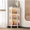 YNAYGDIUGD Vetrina Espositiva, Credenza Cucina, Armadietto Ad Angolo e D'Appoggio, Scaffale A Muro In Vetro Per Uffici e Collezioni
