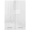 3E 3xE living.com Mobili per la lavatrice con due armadi, due ripiani e una lavatrice Bagnoli, D: A: 90 cm, L: 64 cm, P: 30 cm, Bianco/bianco lucido