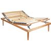 Comprarredo Rete letto ortopedica reclinabile con alzata manuale testa e piedi, struttura in legno di faggio naturale e regolatori di portanza, piazza e mezza 120x190