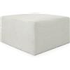 Deshome - Pouf poggiapiedi divano 83x83x44 cm stoffa idrorepellente effetto velluto: Pouf design moderno divano soggiorno camera da letto Puff poggiapiedi Pouffe salotto Demetra Grigio chiaro