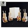 DLM Bomboniere DLM-30161 (Kit 6 Pezzi) Profumatore Barattolo in Vetro e Legno con Animaletti Animali Cane Gatto Farfalla Coccinella Diffusore per Ambienti Profumo bomboniera
