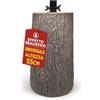 MOHOME Base Albero di Natale Tronco Effetto Legno Marrone Realistico 55 x Ø 35 cm Ceppo Base Rialzata Fino a 240 cm Supporto Robusto Stabile Resistente Addobbi Decorativi Natalizi