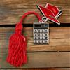 Doni Bomboniere Laurea 12PZ Ciondolo con Calcolatrice Nappina E Matematica Tocco Rosso Sacchetto Segnaposto Confettata Magistrale Idee Regalo Complete Originali Economiche