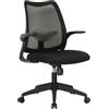 ErgoOtto Sedia Ufficio Ergonomica Capri, Sedia Scrivania di Colore Nero, Poltrona con Braccioli Reclinabili, Altezza Regolabile e Supporto Lombare, Ideale per Arredamento Casa o Ufficio