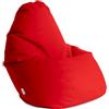 Avalon Puff Poltrona Sacco Grande Bag L Mamba 80x80x125cm - 300 Litri Made in Italy in Finta pelle Imbottito per Ambiente Interno ed Esterno Colore Rosso