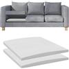 Flipped Warmth Bianco Gommapiuma Supporto per Divano per Cuscini Cadenti, 60x60cm 2 Pezzi Gommapiuma per Imbottitura Cuscini Divani, Cuscino per Divano, Schiuma di Riparazione Divano