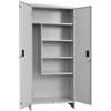 Decor Space Armadio portascope in lamiera metallica verniciato 2 ante con ripiani e serratura Made in Italy (80 x 40 x h 180 cm)