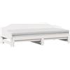 vidaXL Divano Letto con Letto Estraibile Bianco 90x190cm Massello Pino, divano letto estraibile, letto per ospiti, divano per ospiti, letto da giorno