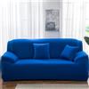 Odot Copridivano 4/3/2/1 Posti Poliestere Colore Scuro, Copridivano Elasticizzato Universale, Copri Divano AntiGraffio, Copri Divano con Braccioli, Fodera Divano Antiscivolo (1 Posto,Blu Reale)