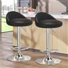 HDHNBA Set di 2 Sgabelli da Bar Regolabili, Sgabelli Girevoli Moderni ed Ergonomici con Schienale per Bancone Cucina, Rivestiti in Pelle PU con Schienale Basso