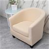 FANSU Tinta Unita Copripoltrona Chesterfield Elasticizzato 1 Posto, 2-Pezzi Elegante Copridivano Club, Fodere Coprisedia da Cocktail Tub Chair per Bar Camera da Letto Reception (Beige)