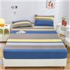 Odot Lenzuolo Elasticizzato con Angoli, Lenzuolo Coprimaterasso Traspirante Confortevole Morbido Lenzuola sotto Microfibra profondità 25cm per Singolo Matrimoniale (180x220cm,Strisce A)