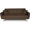 SAMIRA Divano Letto clic clac in Tessuto Grigio, Divano 3 posti MOD. Henry (Marrone)