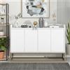 BLSYHDH Mobile portaoggetti con porta, armadio portaoggetti con ripiano credenza, sala da pranzo, armadio soggiorno con 4 ante e ripiano regolabile in altezza per soggiorno, camera da letto, corridoio