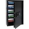 HMF Cassaforte Portachiavi con codice numerico, Armadietto Portachiavi con serratura elettronica | 108 ganci | 66,5 x 43 x 13 cm | Nero
